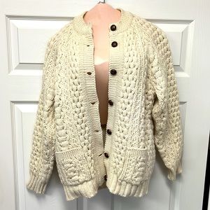 Irish 100% Wool Sweater Hand Loomed in Ireland
